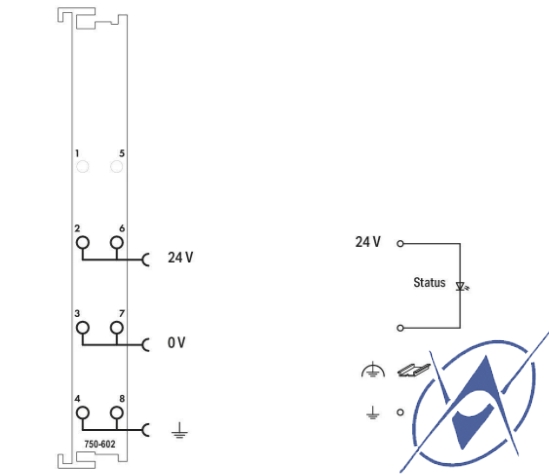 Изображение Модуль питания, 24 VDC, арт. 750-602 Модуль питания, 24 VDC, арт. 750-602