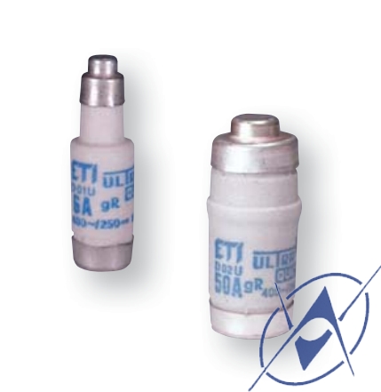 Предохранители D0 UQ - характеристика gR (~50kA AC/ 8kA DC; ~400V AC/ 250V DC)